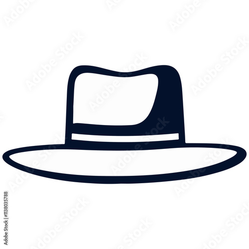 Classic Top Hat Illustration with Transparent Background
