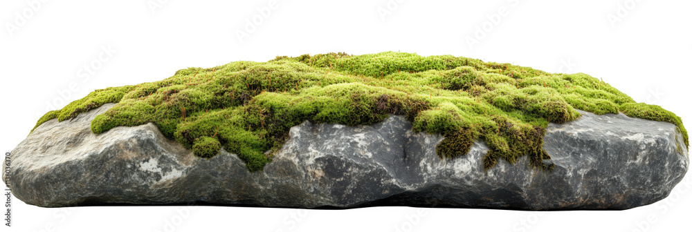 custom made wallpaper toronto digitalMoss-covered rock with lush green texture, natural stone surface, vibrant moss growth, earthy tones, isolated on white background, isolated on transparent background, png