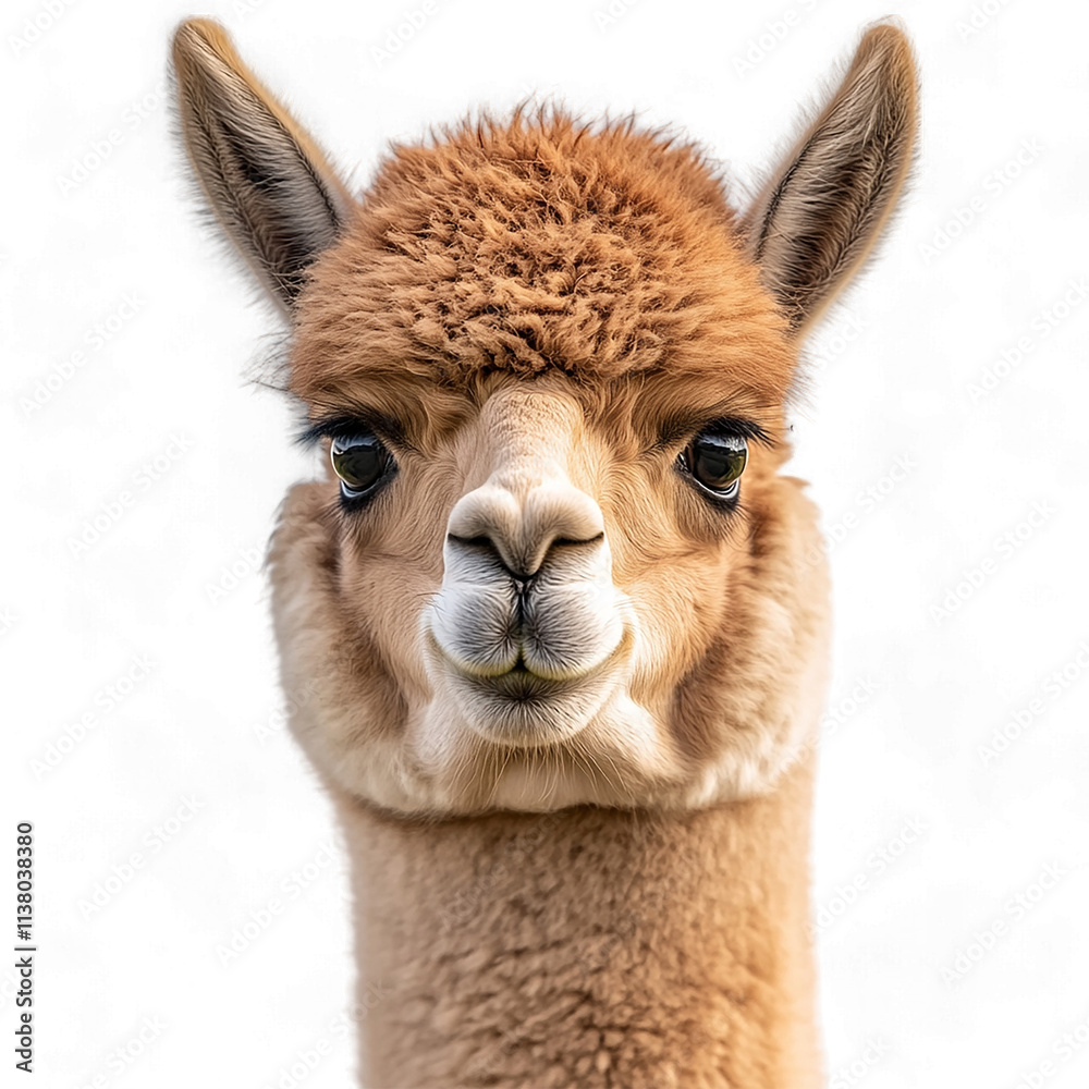 Obraz premium Alpaca Animal On Transparent background