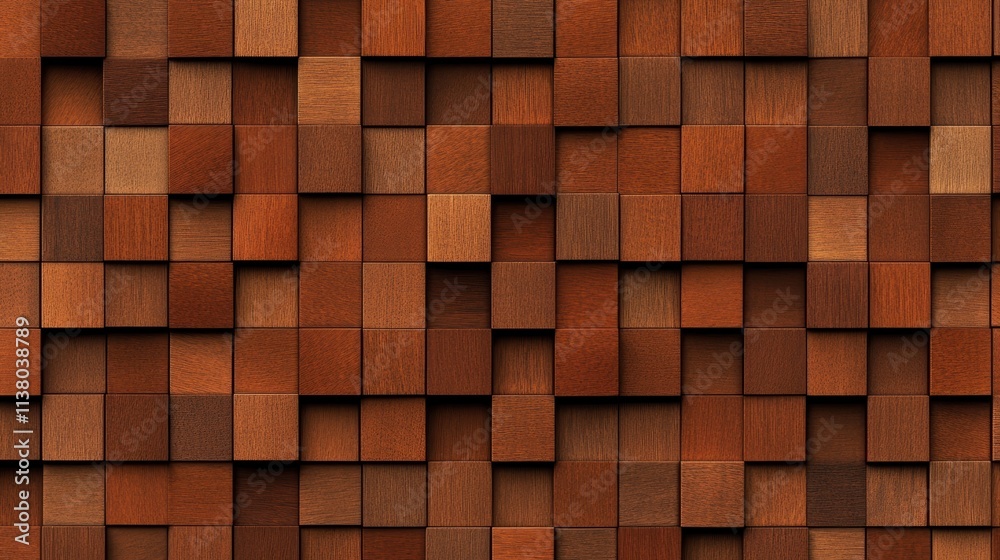 A textured background of wooden squares in various shades of brown, ideal for design and creative projects. A textured background of wooden squares in various shades of brown, ideal for design and creative projects.