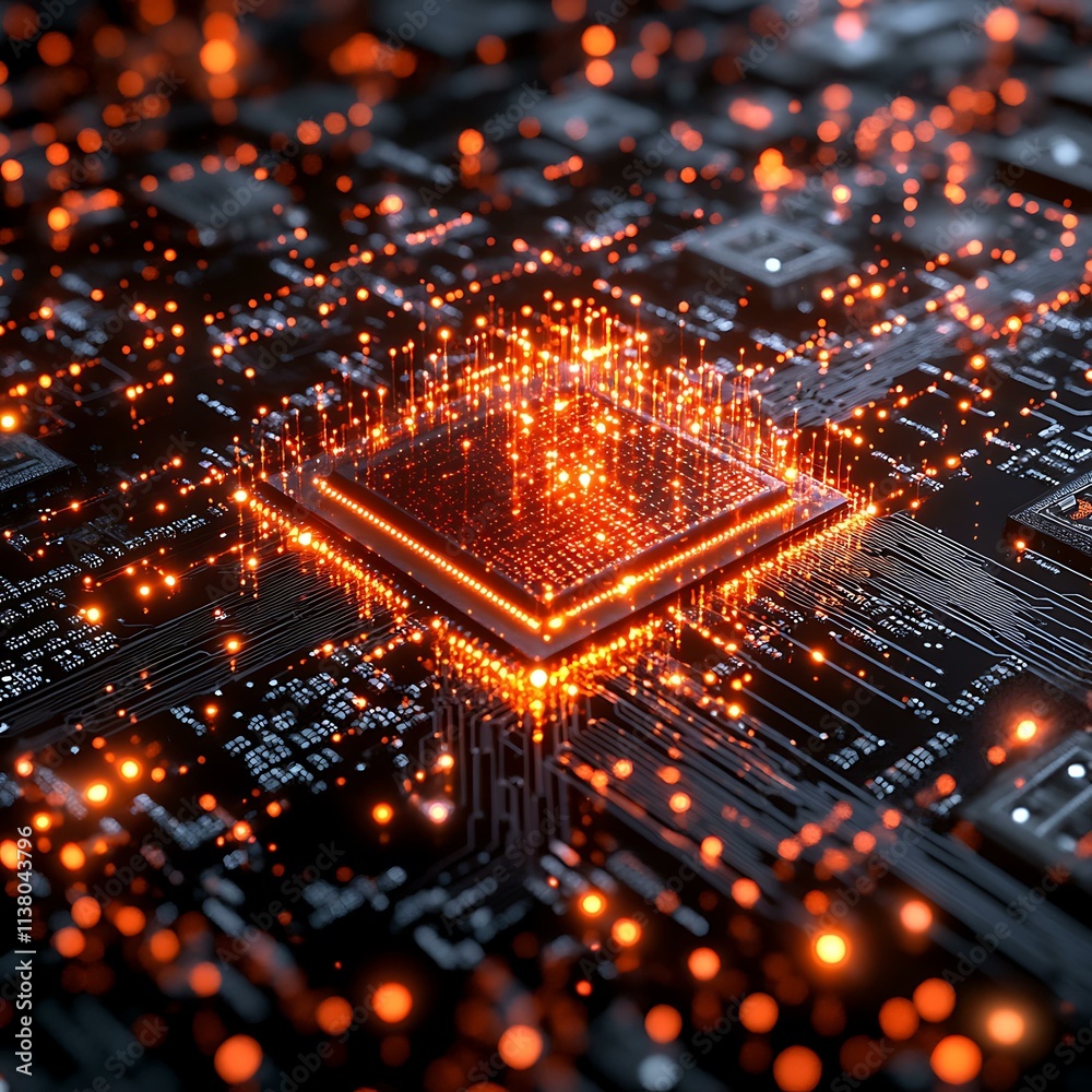Advanced Microchip Technology Illustration Advanced Microchip Technology Illustration