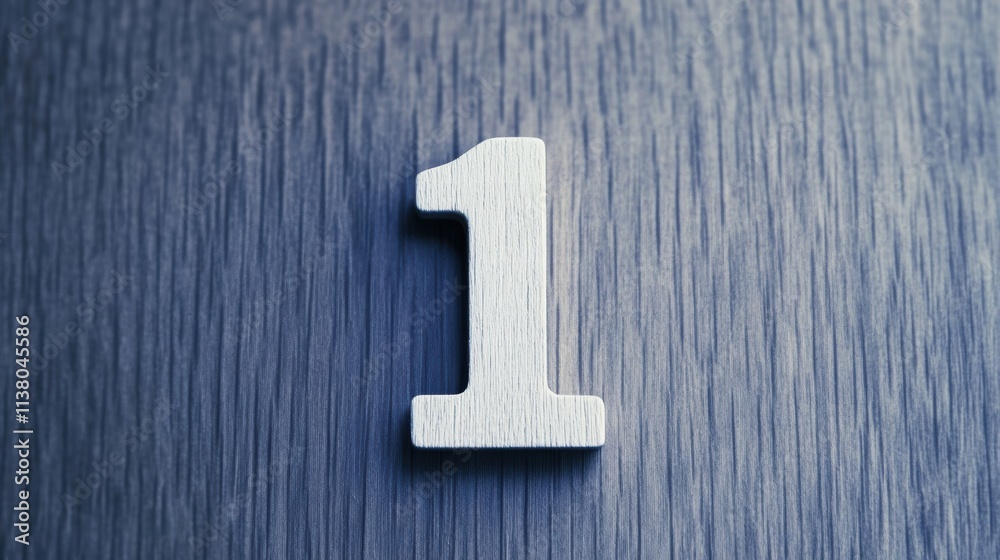 Single white number one on textured blue background, symbolizing unity, beginnings, or first place concept in design. Single white number one on textured blue background, symbolizing unity, beginnings, or first place concept in design.