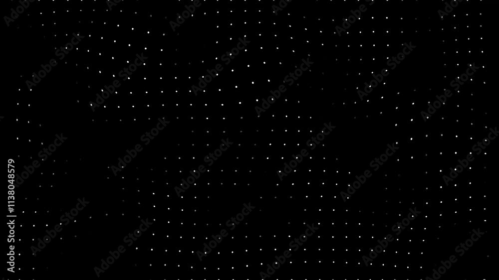 abstract blue dot wave technology background with blue light digital effect. Digital dynamic wave of particles. Abstract technology has a grunge background. Big data visualization