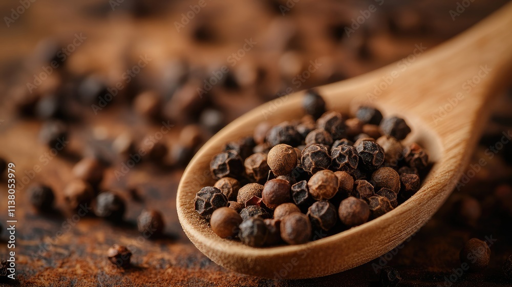 Aleppo pepper grains on a wooden spoon with a rustic background highlighting the rich texture and flavor of this unique spice Aleppo pepper grains on a wooden spoon with a rustic background highlighting the rich texture and flavor of this unique spice