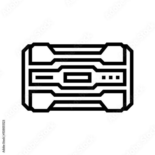 car battery charger car line icon vector. car battery charger car sign. isolated contour symbol black illustration