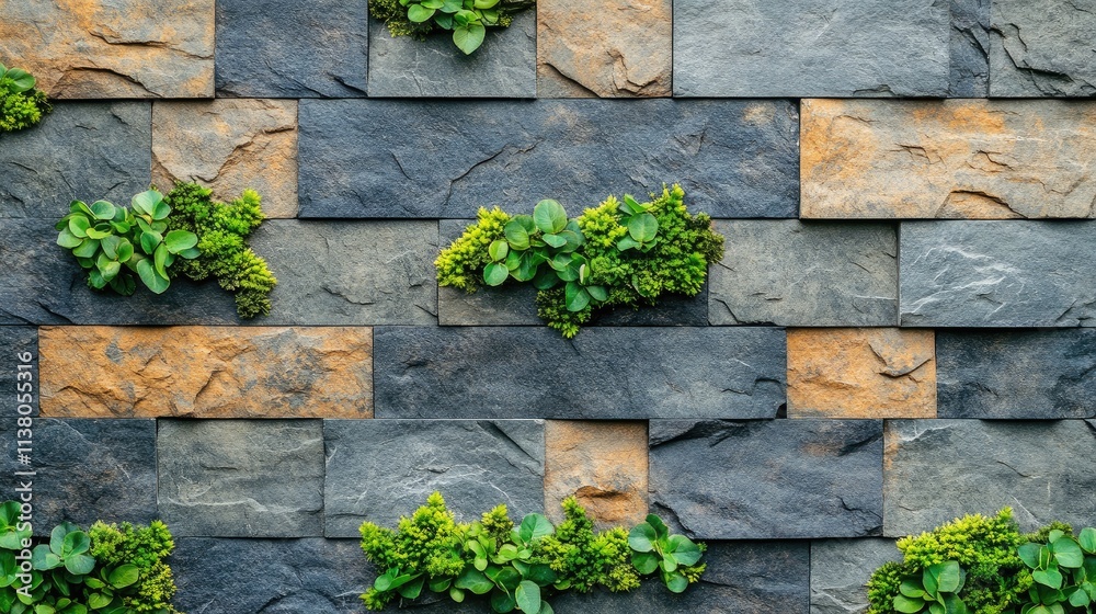 custom made wallpaper toronto digitalRustic stone wall background with green moss and plants creating a natural decorative texture for interior or exterior design projects