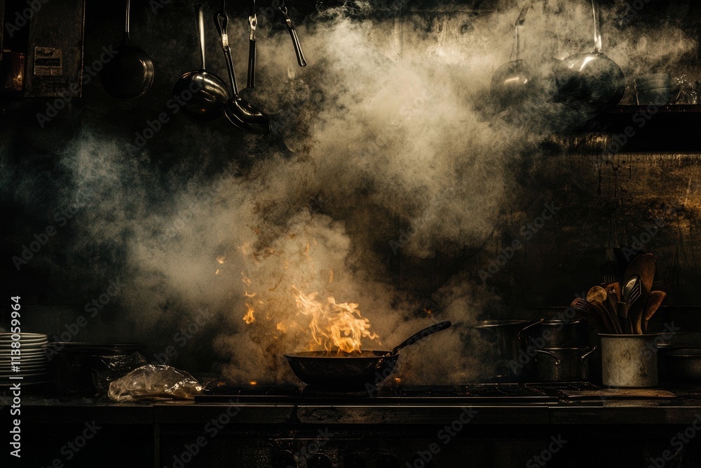 A fire started in the kitchen while cooking, causing smoke and soot to spread throughout the house. A fire started in the kitchen while cooking, causing smoke and soot to spread throughout the house.