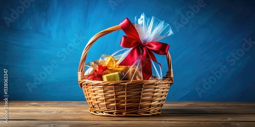 Sophisticated blue gift baskets: luxury hampers, birthday & holiday presents.