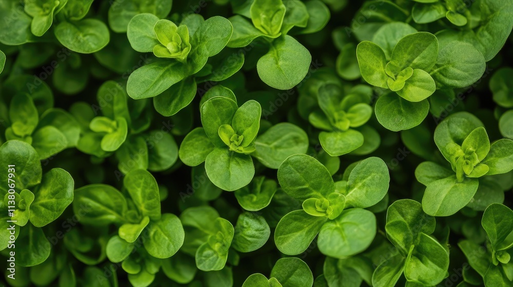Vibrant Green Purslane Pigweed Foliage Close-Up for Nature and Gardening Backgrounds Vibrant Green Purslane Pigweed Foliage Close-Up for Nature and Gardening Backgrounds