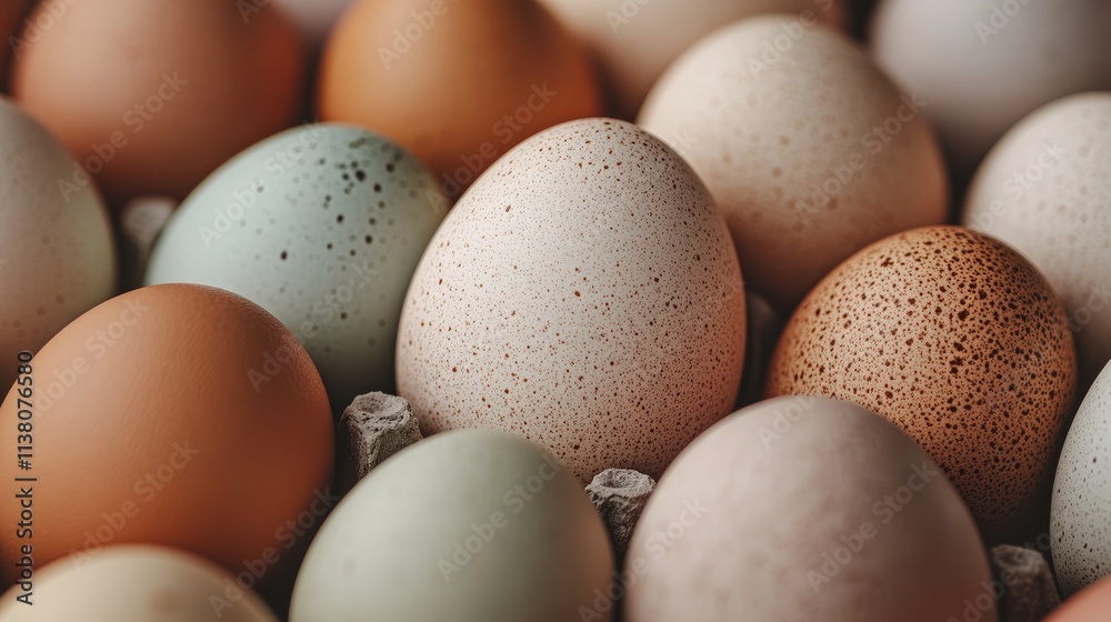Colorful Easter Eggs in a Natural Setting Elegant Close-Up of Various Painted Eggs in a Basket for Spring Celebrations and Festivities Colorful Easter Eggs in a Natural Setting Elegant Close-Up of Various Painted Eggs in a Basket for Spring Celebrations and Festivities