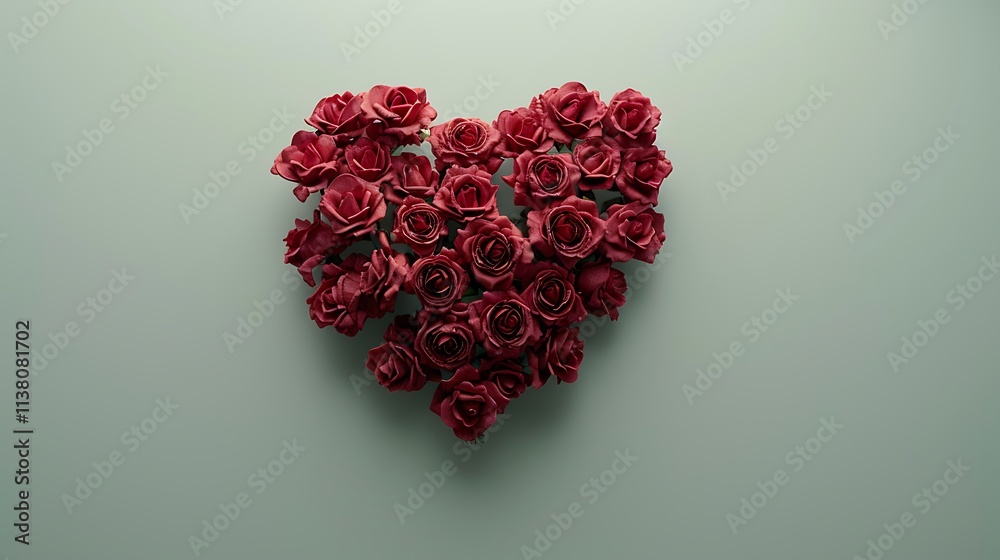 A delicate heart shape crafted from tiny red roses on a minimal white background, symbolizing love, romance, and elegant simplicity.
A delicate heart shape crafted from tiny red roses on a minimal white background, symbolizing love, romance, and elegant simplicity.