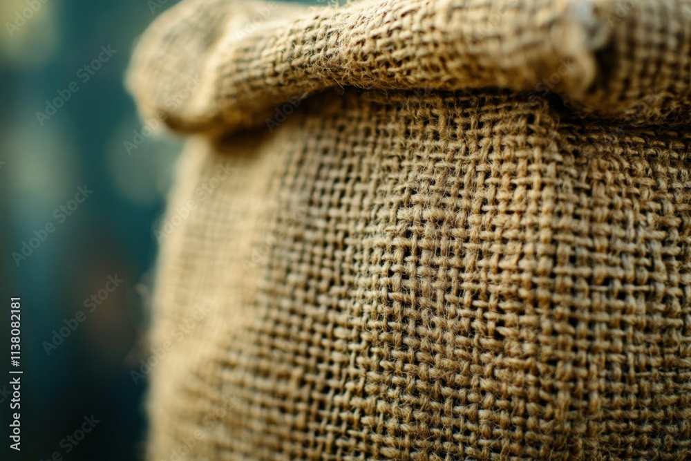 Close-Up of Textured Burlap Fabric Close-Up of Textured Burlap Fabric