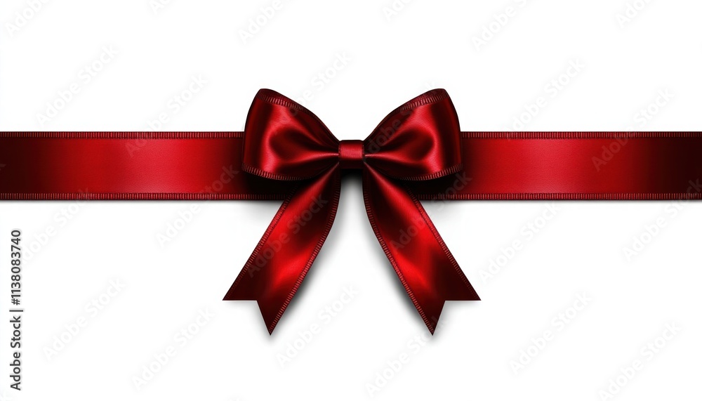 Elegant red ribbon with a shiny bow, perfect for gifts, decorations, and festive occasions. Elegant red ribbon with a shiny bow, perfect for gifts, decorations, and festive occasions.