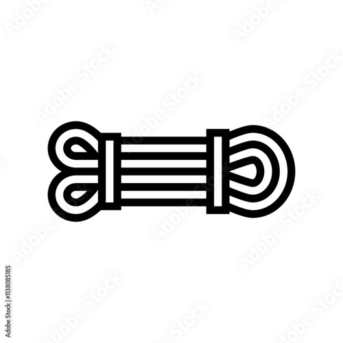 resistance band fitness tool line icon vector. resistance band fitness tool sign. isolated contour symbol black illustration