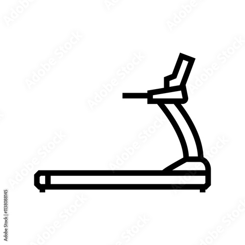 treadmill fitness tool line icon vector. treadmill fitness tool sign. isolated contour symbol black illustration