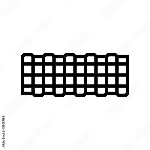 foam roller fitness tool line icon vector. foam roller fitness tool sign. isolated contour symbol black illustration