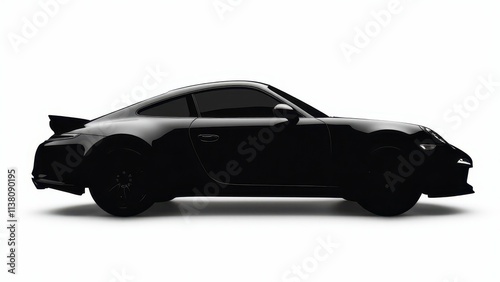 Sleek car silhouette on a plain background, focusing on the smooth and elegant design