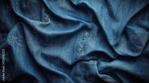 Elegant Textured Denim Fabric Background photo