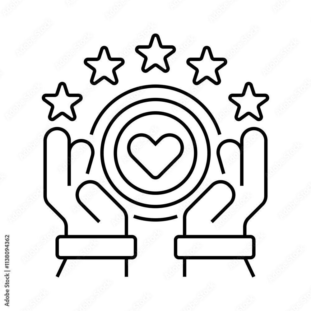 Charity Symbol Line Icon. linear style sign for mobile concept and web design. Outline vector icon. Charity Symbol Line Icon. linear style sign for mobile concept and web design. Outline vector icon.