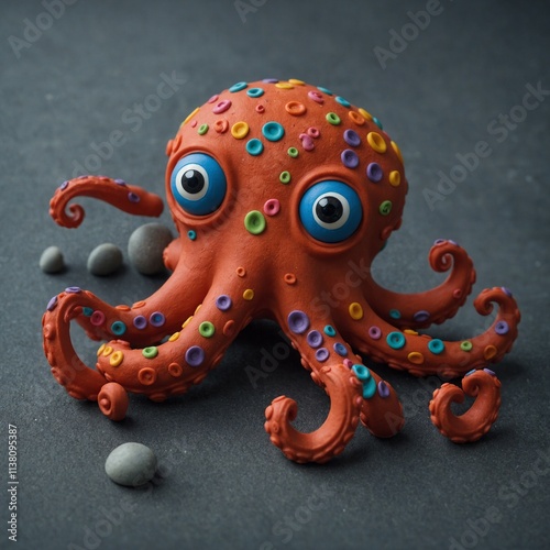 Discover the enchanting underwater adventures of an octopus in a colorful sea of imagination photo