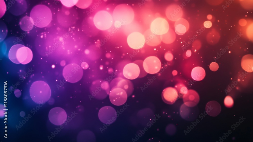 Glowing in the dark colorful heart shaped bokeh lights. Valentine's Day texture background, with copy space Glowing in the dark colorful heart shaped bokeh lights. Valentine's Day texture background, with copy space