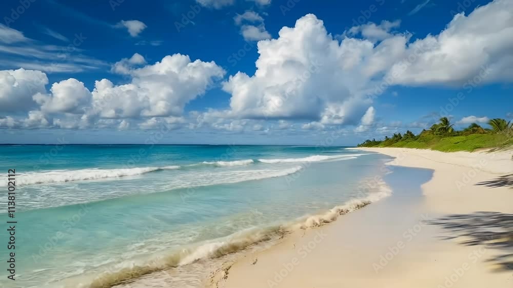 Tropical Beach Scene | White Sand and Blue Waters | Perfect Beach Day Tropical Beach Scene | White Sand and Blue Waters | Perfect Beach Day