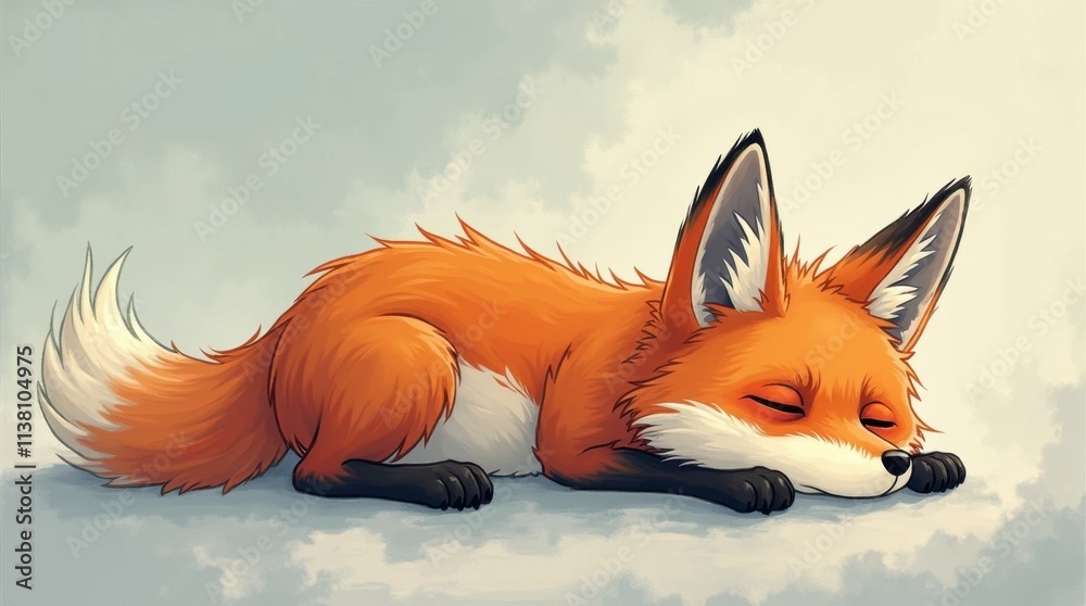 Obraz premium A Falling Feather Against a Dramatic Sky