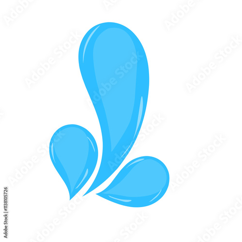 Water splash illustration. Water drop illustration