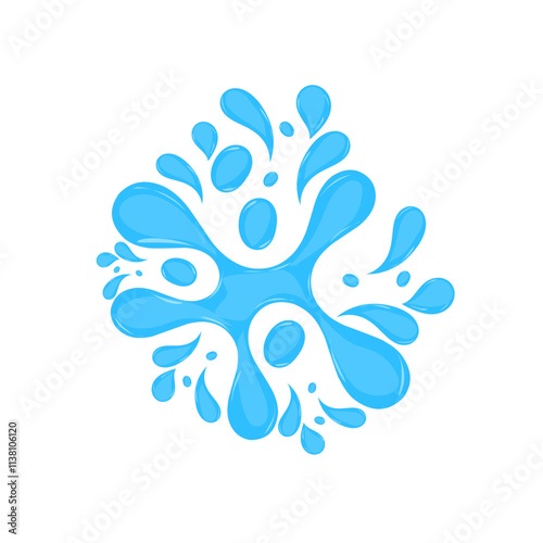 Water splash illustration. Water drop illustration