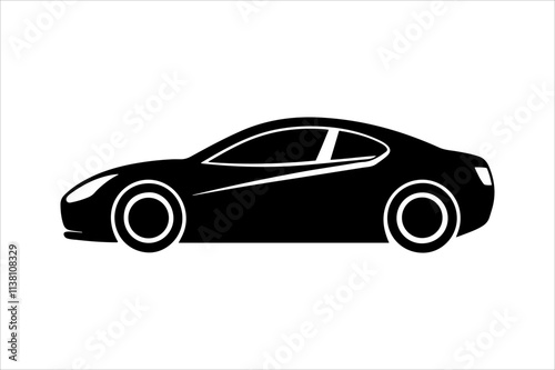 Car vector silhouette design, logo design for graphic, car unique icon, car icon