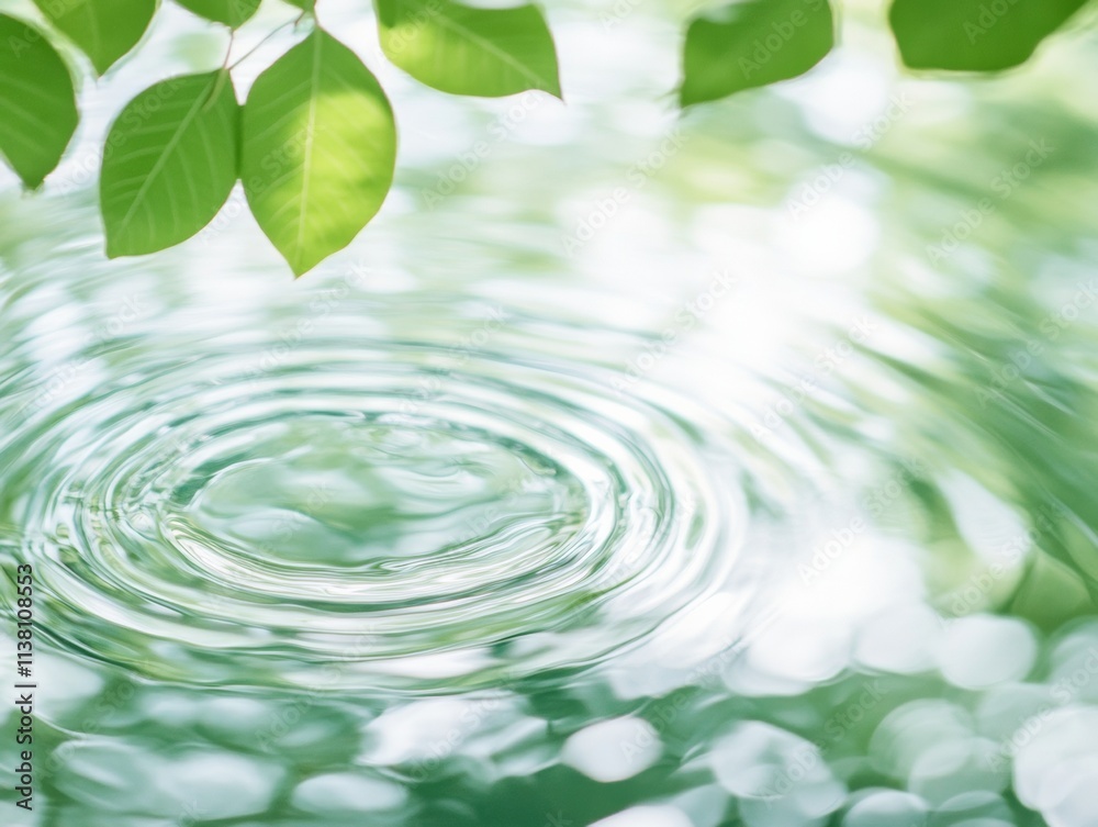 Serene Ripples Abstract Nature Reflections in Forest Pond Serene Ripples Abstract Nature Reflections in Forest Pond