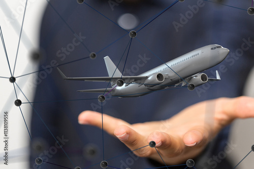 fly Connecting lines and do...