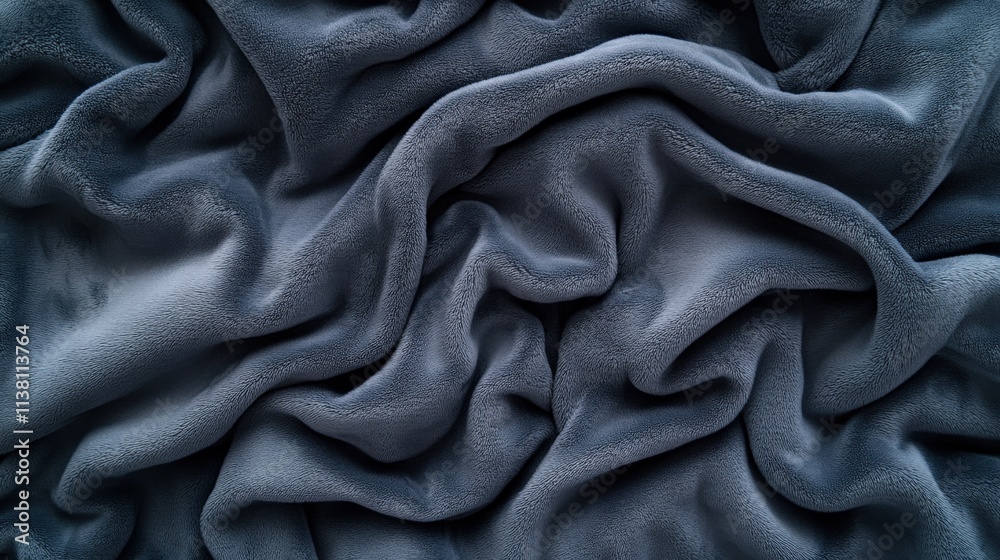 Soft Dark Blue Fleece Fabric Texture Soft Dark Blue Fleece Fabric Texture