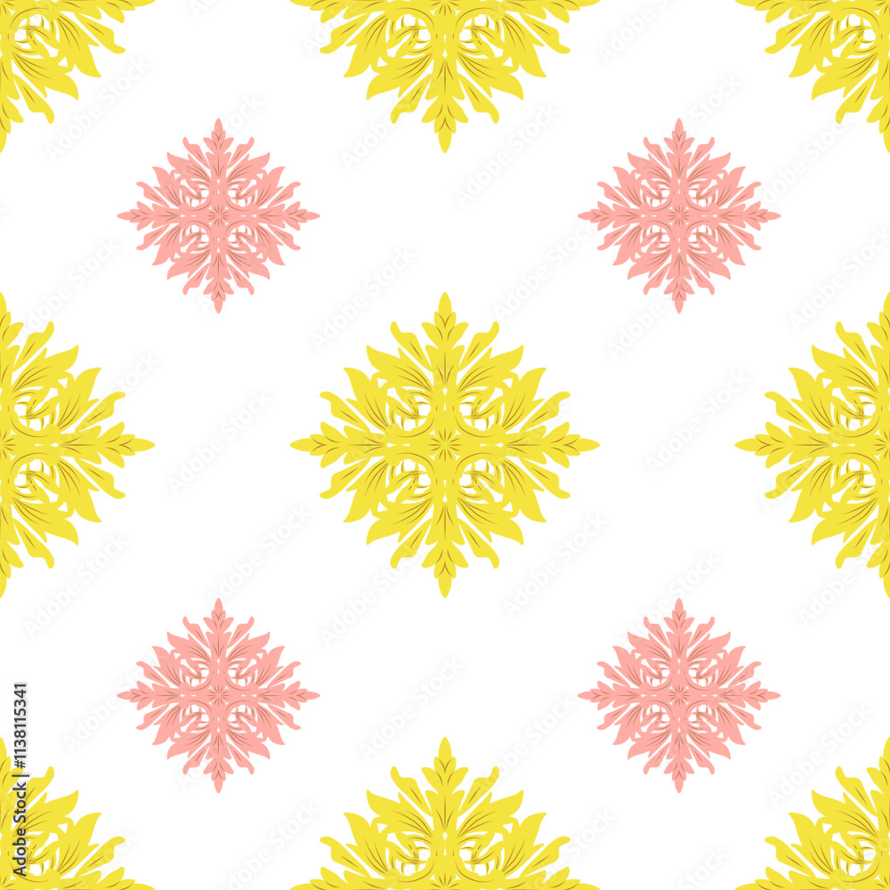 Damask seamless pattern, Vector Illustration for Elegant Textile Design, texture, wall paper, decoration, bedding, interior Damask seamless pattern, Vector Illustration for Elegant Textile Design, texture, wall paper, decoration, bedding, interior