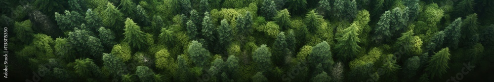 Lush green forest canopy showcasing diverse tree species thriving under sunlight during a tranquil summer afternoon Lush green forest canopy showcasing diverse tree species thriving under sunlight during a tranquil summer afternoon