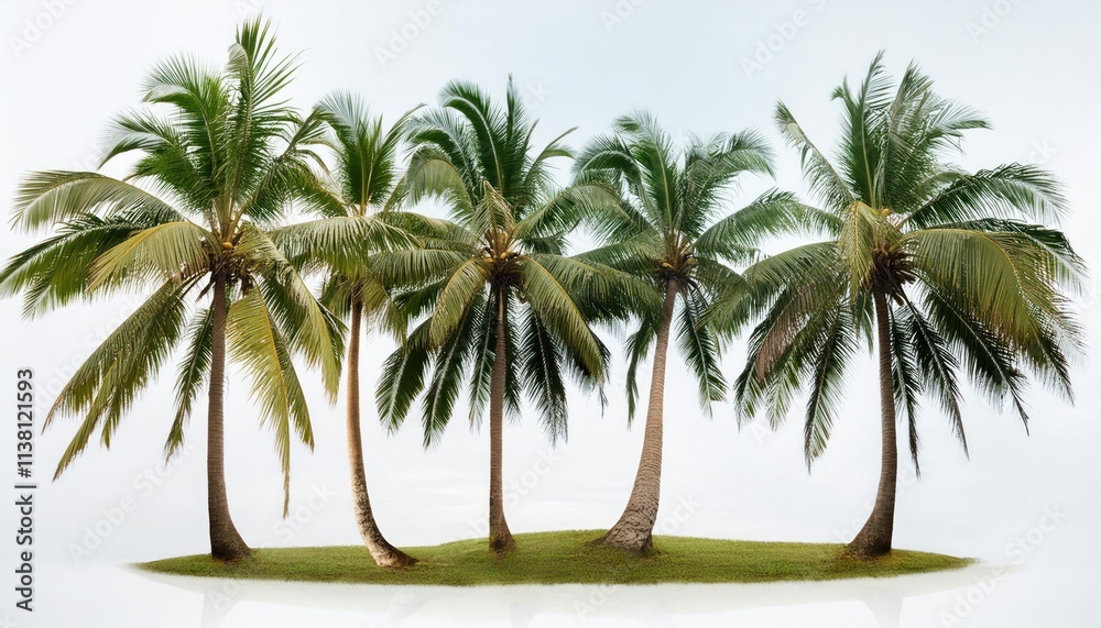 Obraz premium Majestic Coconut Palm Tree Tropical Paradise and Natural Beauty