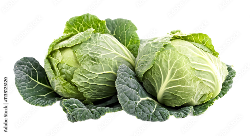 Fototapeta premium Cabbage on a transparent background. isolated background.