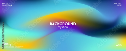 Abstract background of mystical color waves. The surface texture of the fabric is strong. Dark colored background with space for design.
