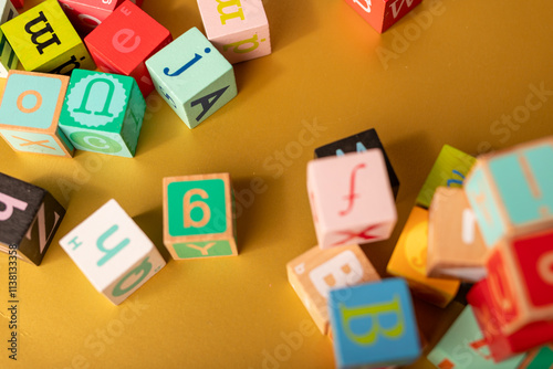Colorful alphabet blocks sc...