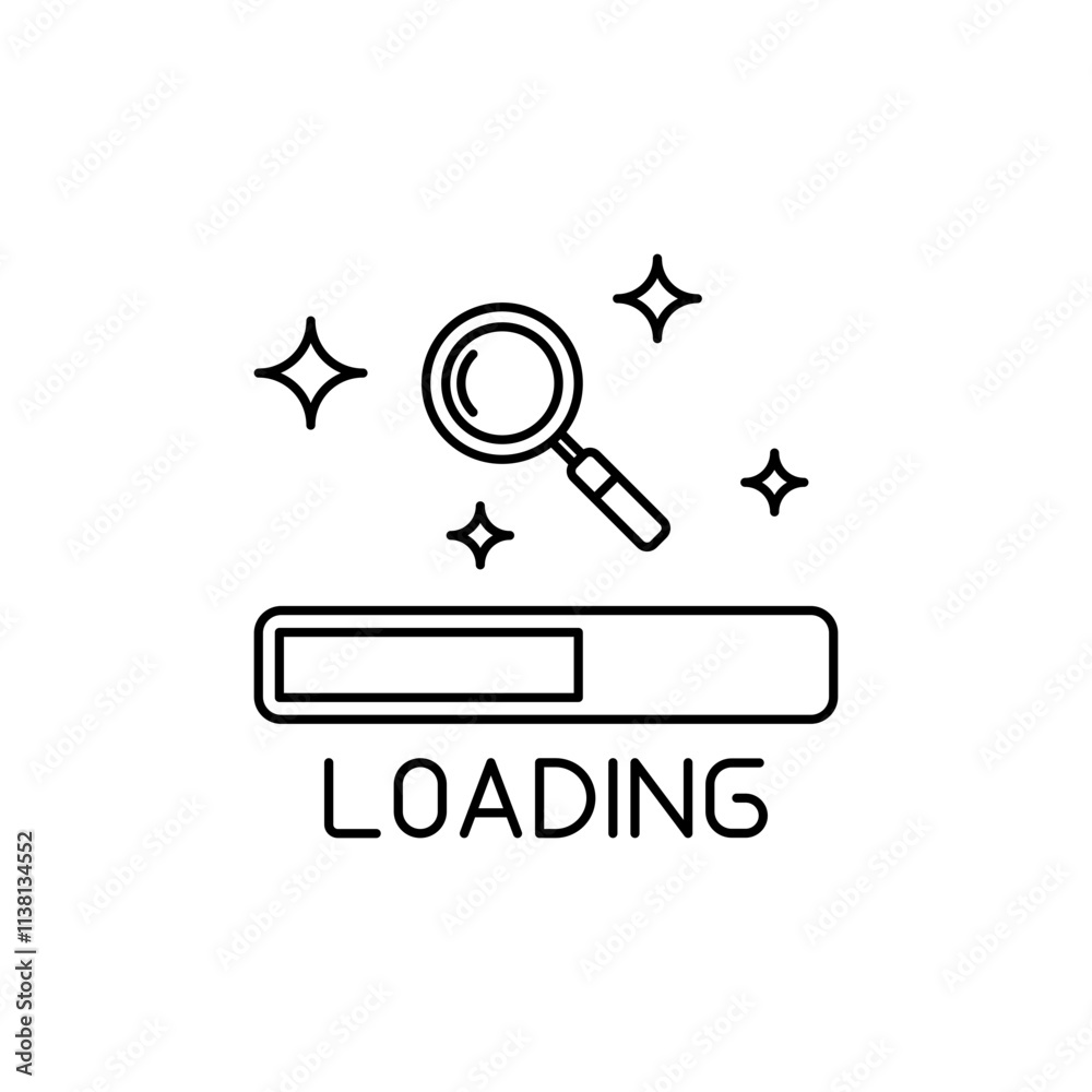 Search loading Outline Icon to show search in progress. Search loading Outline Icon to show search in progress.