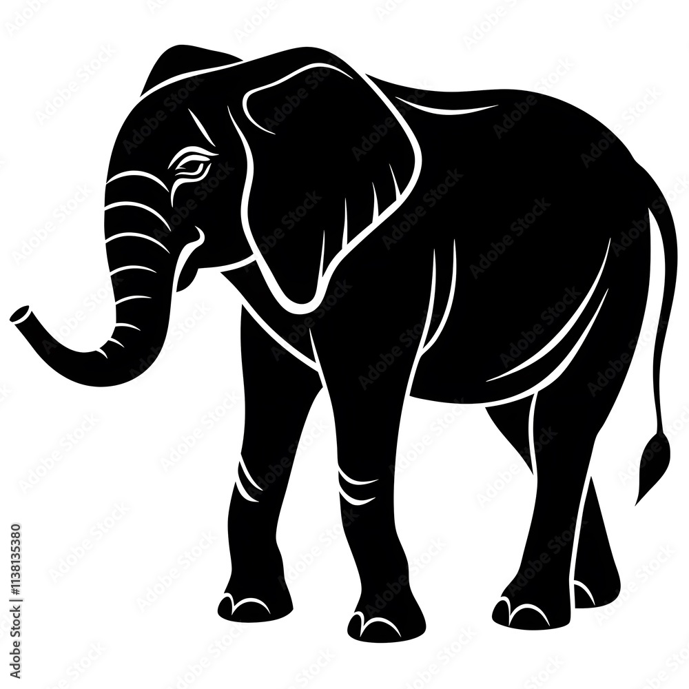 elephant isolated on white elephant isolated on white