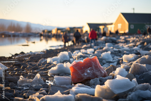 need for global action to address crisis is highlighted by impact of glacier melting on sea levels, ecosystems, and communities photo