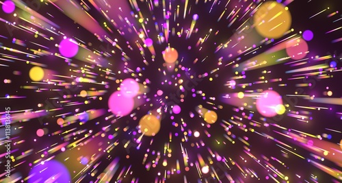 A dynamic swirl of vibrant ...