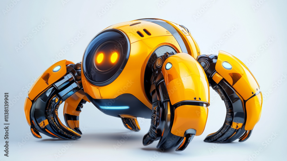 Cute Robot A vector illustration of a cartoon cute shiny robot Cute Robot A vector illustration of a cartoon cute shiny robot