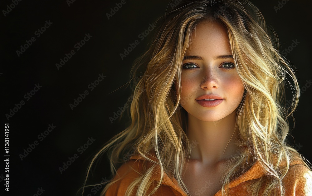 smiling beauty woman with casual sweatshirt in color background smiling beauty woman with casual sweatshirt in color background