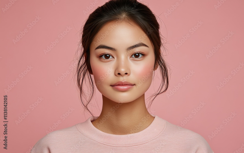 smiling beauty woman with casual sweatshirt in color background smiling beauty woman with casual sweatshirt in color background