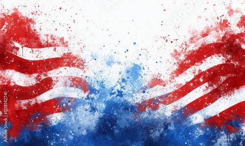 American flag powder explosion background , USA, patriotic, red, white, blue, powder, explosion, celebration, independence