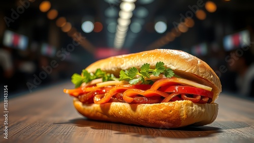 Delicious Hoagie Sandwich - AI Photorealistic Food Photography photo