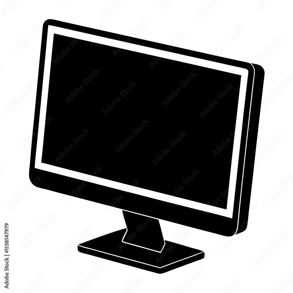 lcd monitor isolated on white lcd monitor isolated on white