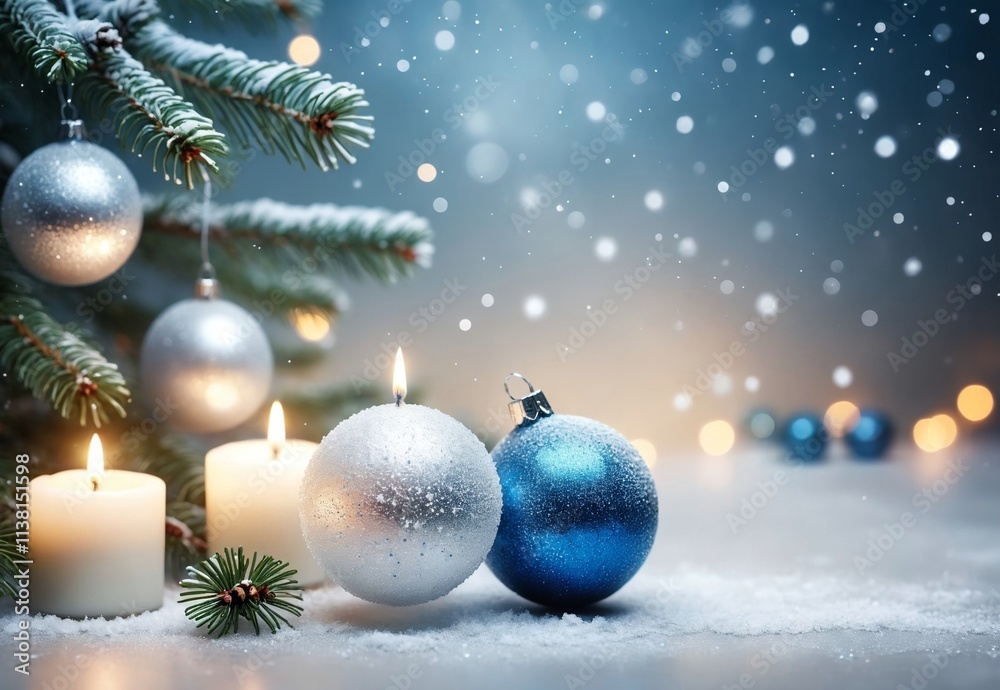 New Year greeting card with New Year balls New Year greeting card with New Year balls